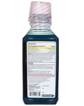 Walgreen’s Nighttime Severe Cold & Flu Liquid Vapor Ice 12.0fl oz***