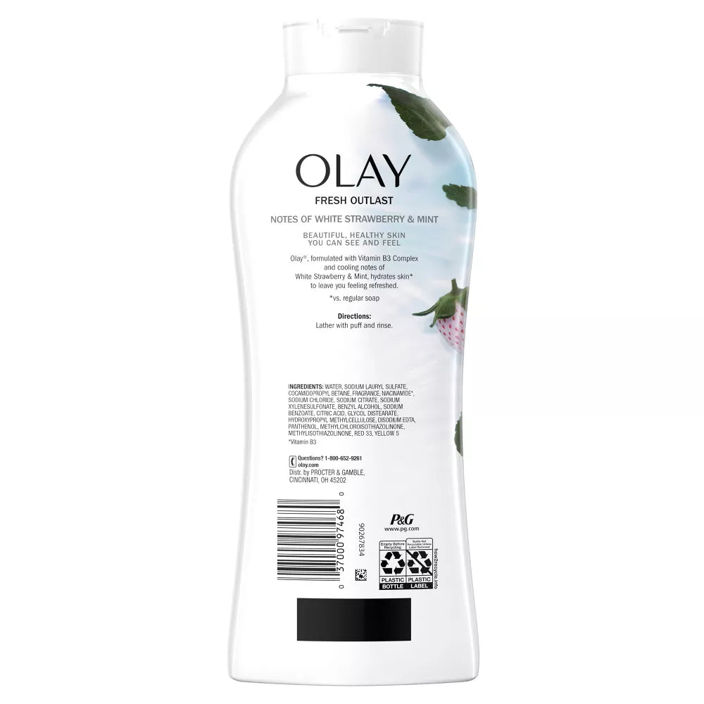 Olay Fresh Outlast Body Wash White Strawberry & Mint - 22 fl oz