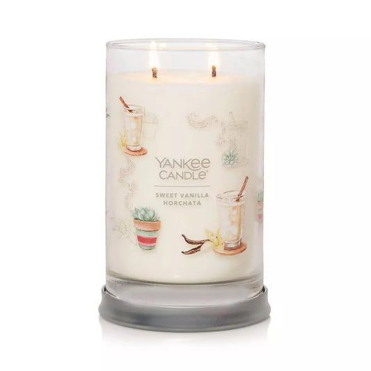 Vaso grande de 20 oz con sabor a horchata y vainilla dulce Under the Desert Sun de Yankee Candle