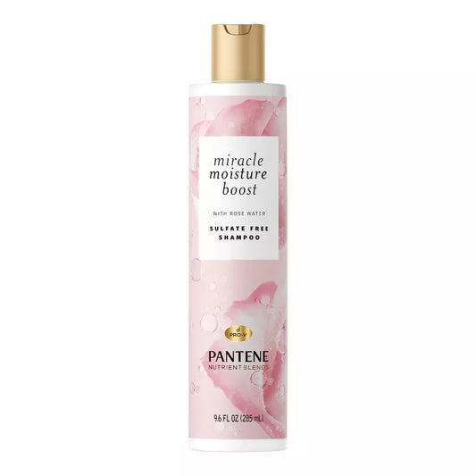 Champú Miracle Moisture Rose Water sin sulfatos de Pantene Nutrient Blends de 9,6 oz