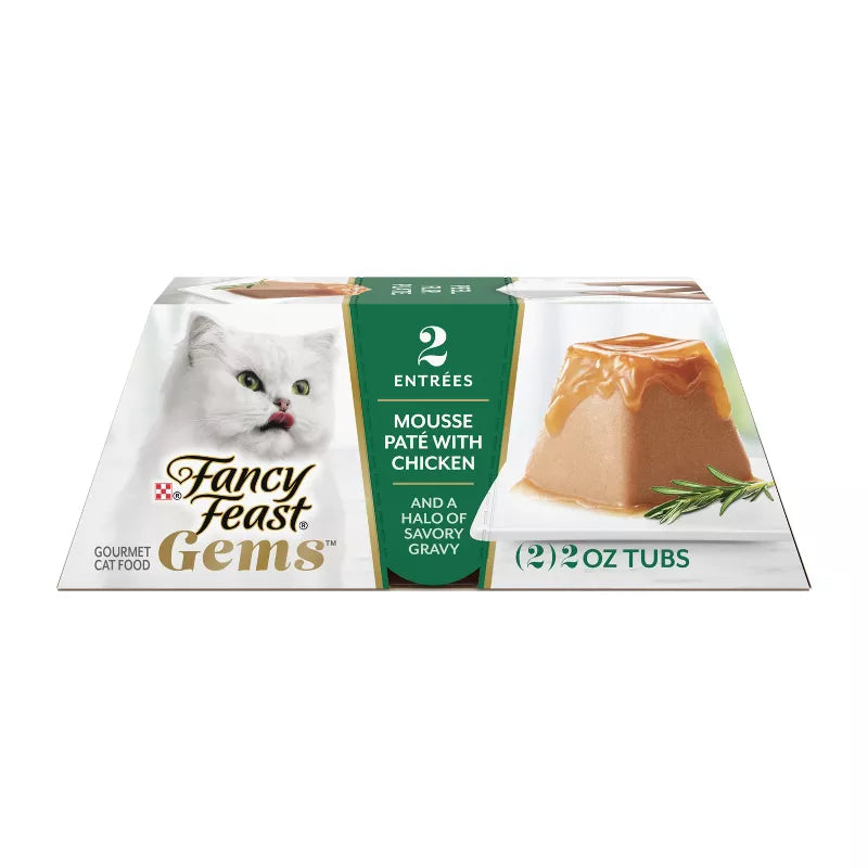 Alimento húmedo para gatos adultos Fancy Feast Gems con sabor a pollo, 4 oz