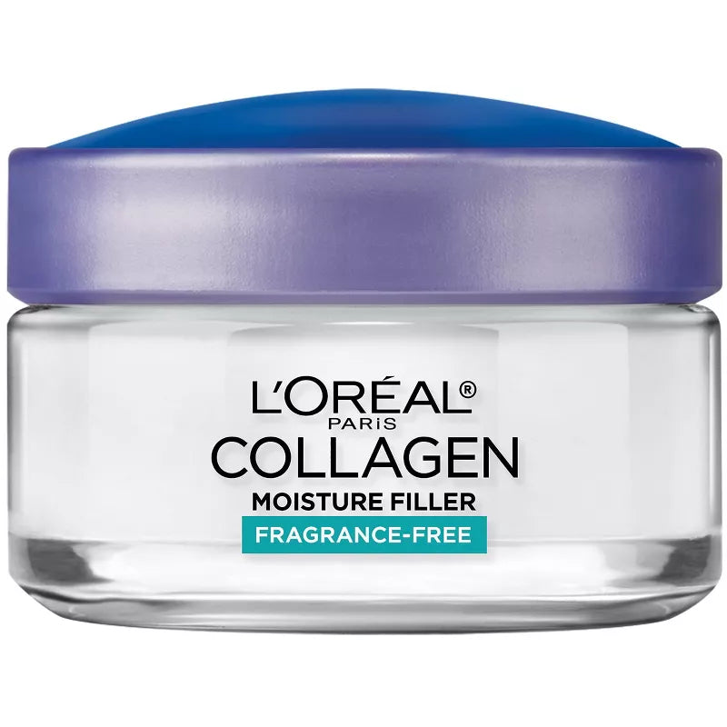 L'Oréal Paris Collagen Moisture Filler Crema hidratante de uso diario, sin fragancia, 1,7 oz