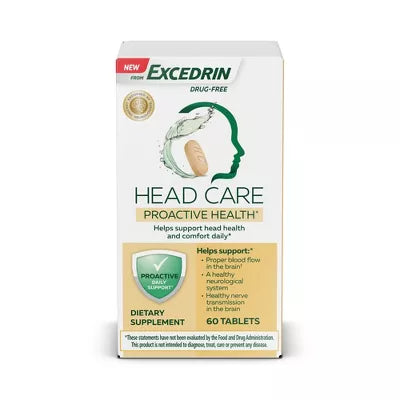 Excedrin 鎂主動頭痛和偏頭痛治療 - 60 克拉