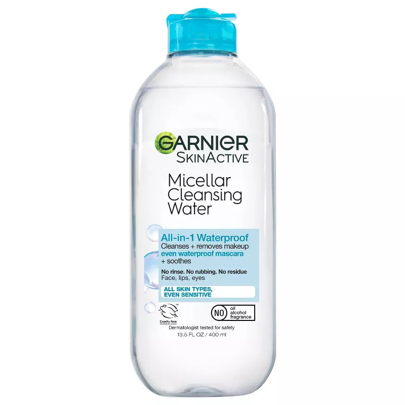 Agua micelar limpiadora SkinActive de Garnier: para maquillaje resistente al agua