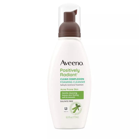 Aveeno Clear Complexion Foaming Oil-Free Facial Cleanser for Acne-Prone Skin - 6 fl oz