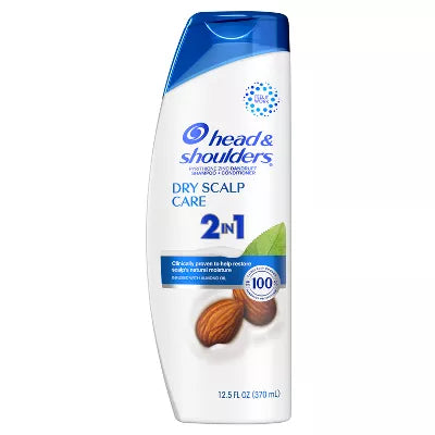 Head & Shoulders Dry Scalp Care 2-in-1 Dandruff Shampoo + Conditioner with Almond Oil 12.5oz