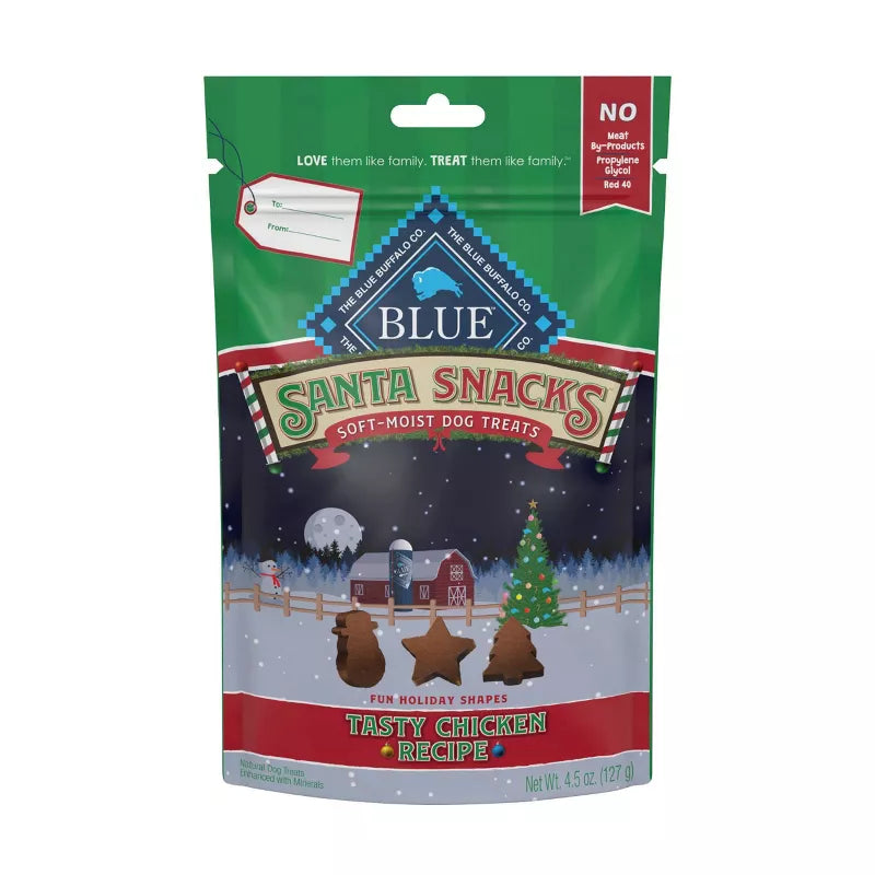 Blue Buffalo Santa Snacks Soft Dog Treats 4.5oz