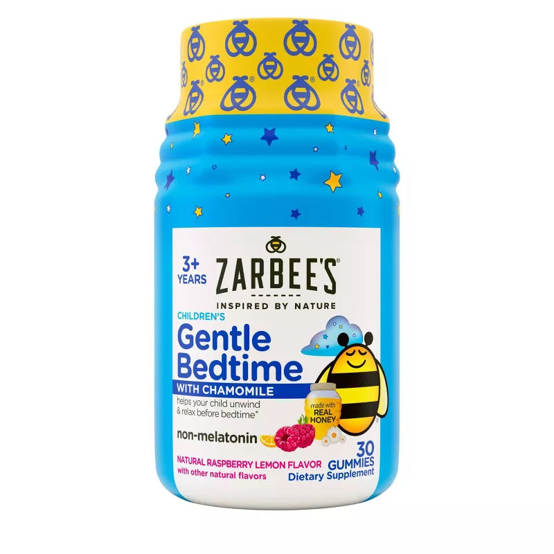 Zarbee's Children Gentle Bedtime Gummy, Melatonin-Free - Raspberry - 30ct