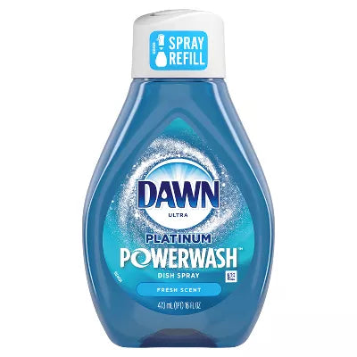 Dawn Fresh Scent Platinum Powerwash 洗碗噴霧，洗碗皂補充裝 - 16 盎司