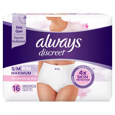 Always Discreet Underwear Small/Medium 16ct