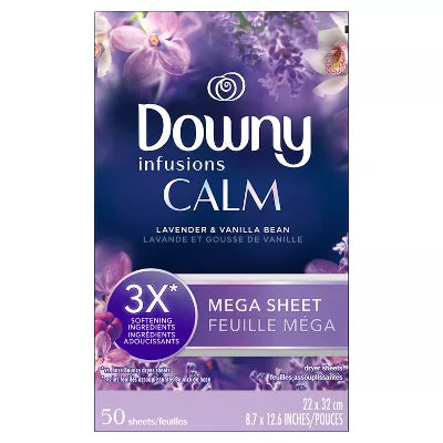 Downy Infusions Calm Dryer Sheets 50 Mega Sheets