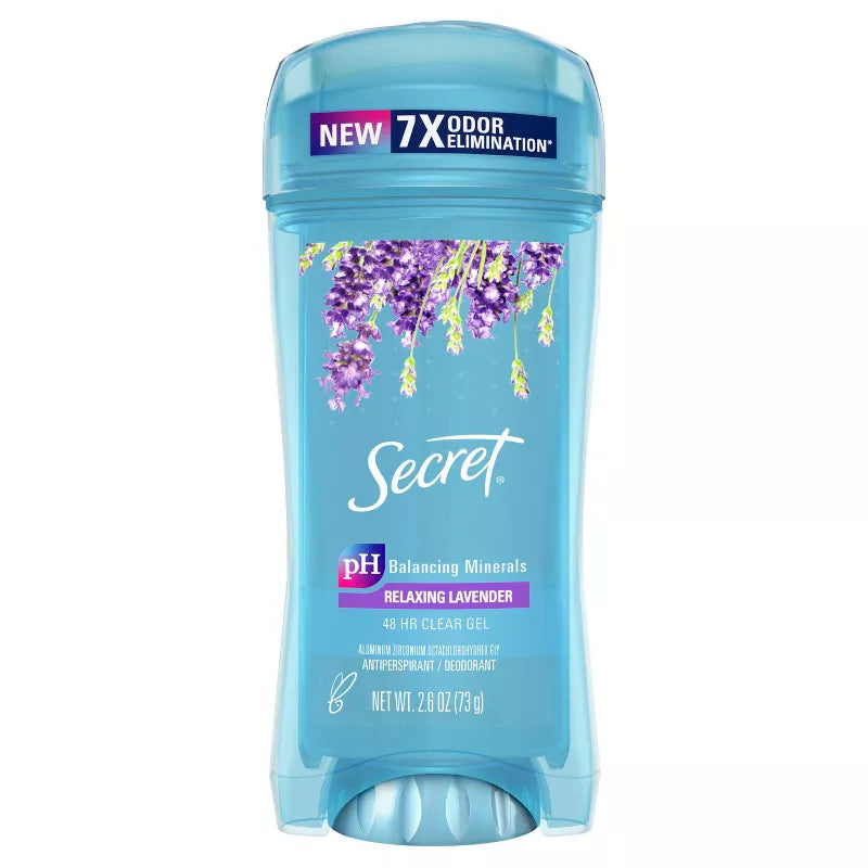 Secret Fresh Clear Gel Antiperspirant for Women - Relaxing Refreshing Lavender - 2.6oz