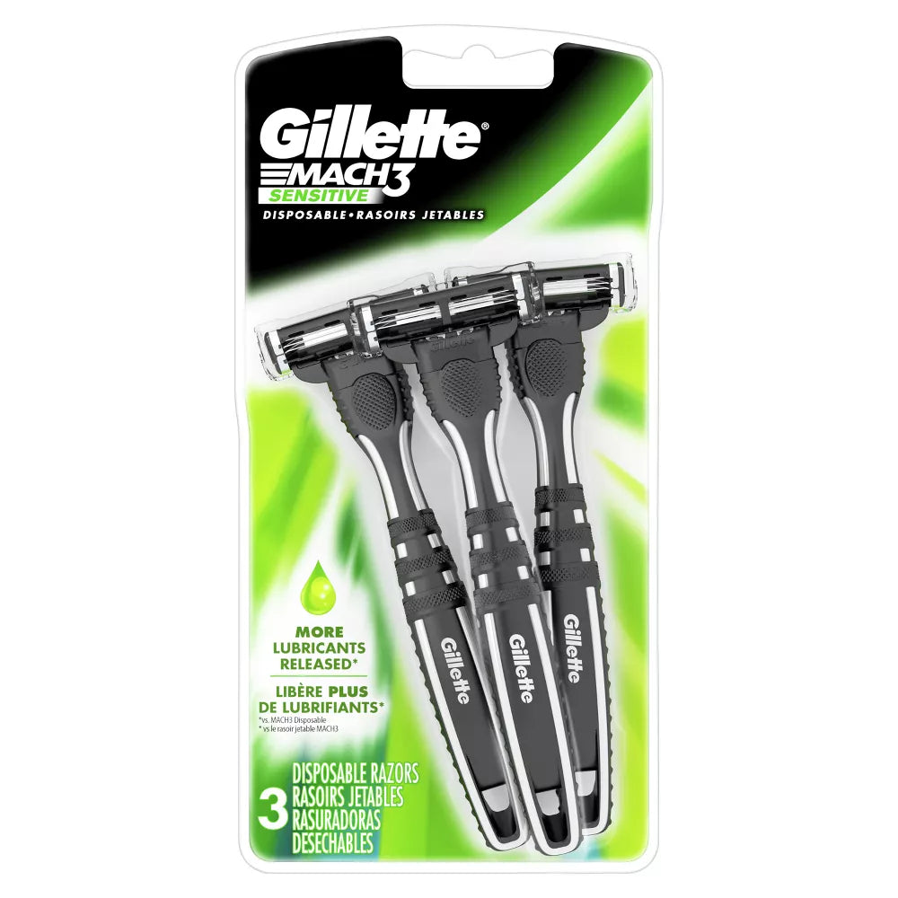 Maquinillas de afeitar desechables Gillette Mach 3 Sensitive, 3 unidades***