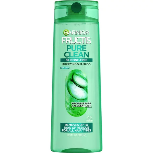 Garnier Fructis Pure Clean 淨化洗髮精，適合所有髮質，12.5 液量盎司