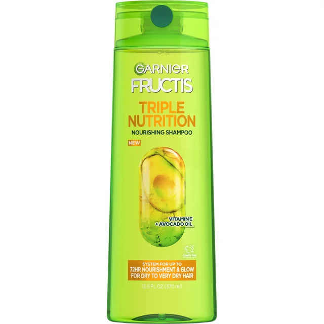 Garnier Fructis 三重營養洗髮水，乾性至極乾性頭髮，12.5 液量盎司