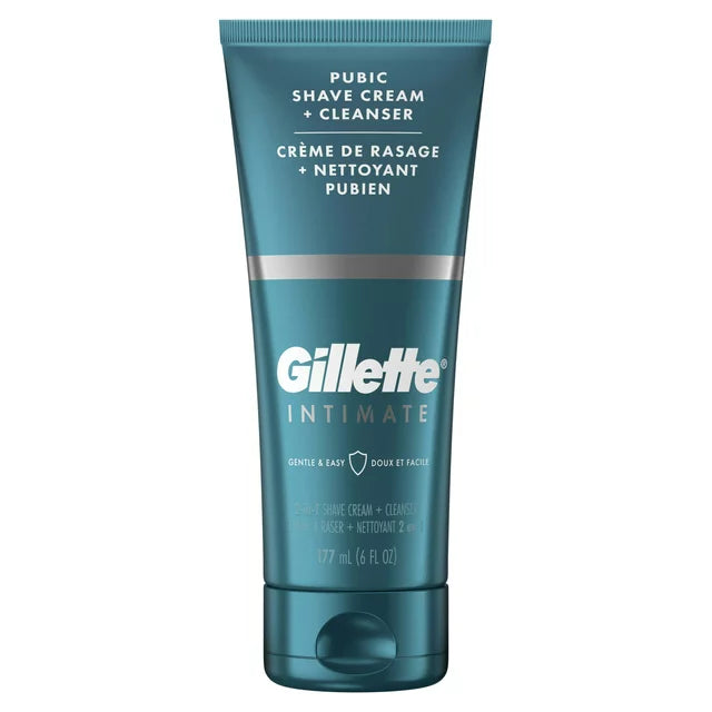 Crema y limpiador para el afeitado íntimo del pubis Gillette, 6 oz***