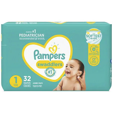 Pampers Swaddlers Diapers Jumbo Bags (click for all size options)