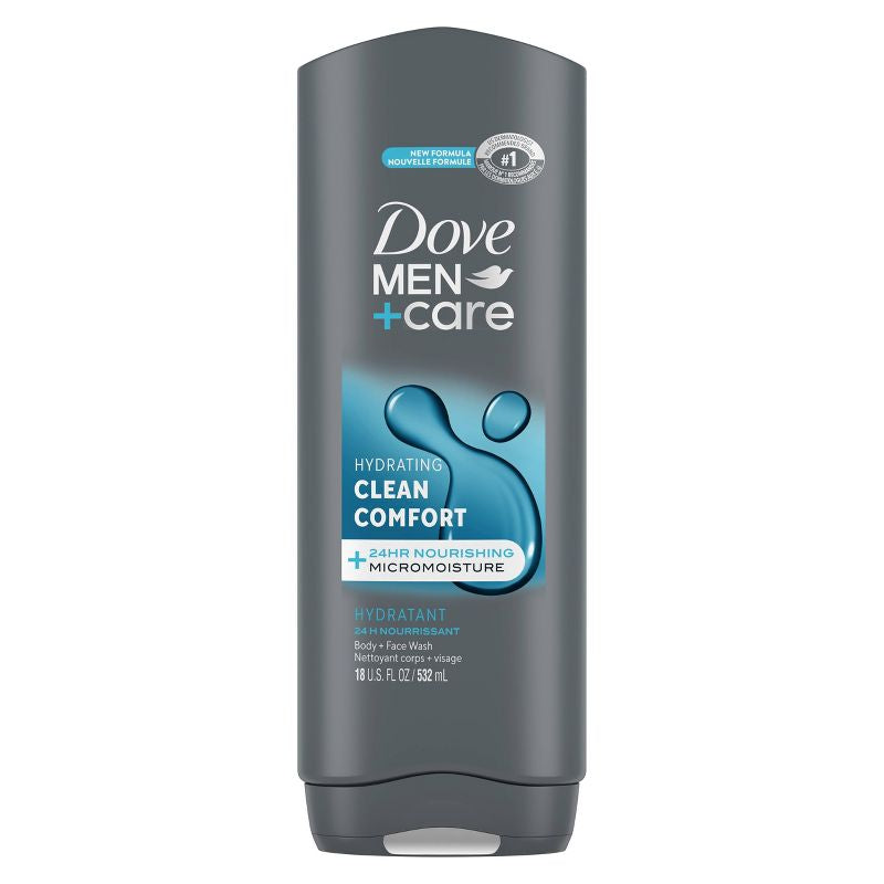 Dove Men+Care Clean Comfort Body Wash 18oz***