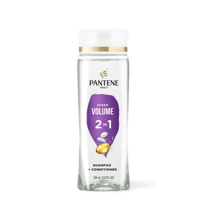 Pantene Sheer Volume 2-in-1 Shampoo & Conditioner, 12.0 fl oz