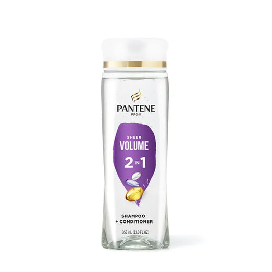 Pantene Sheer Volume 2-in-1 Shampoo & Conditioner, 12.0 fl oz