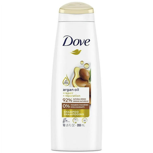 Dove Beauty Champú Reparador y Aceite de Argán - 12 fl oz