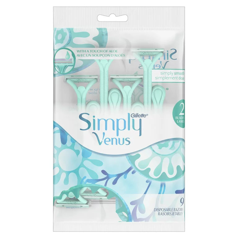 Gillette Simply Venus Disposable Razors 2 Blade 9ct