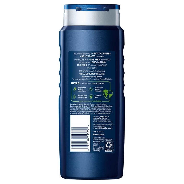 Nivea Men Maxiumum Hydration Body Wash 16.9oz***