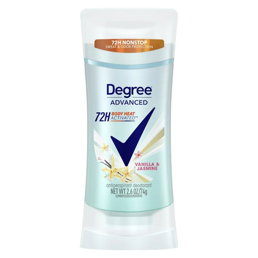 Degree Advanced Women's Antiperspirant Deodorant Stick Vanilla & Jasmine, 2.6 oz