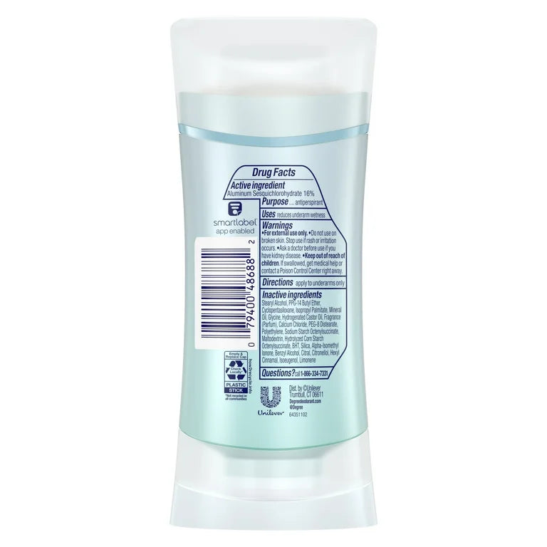 Degree Advanced Women's Antiperspirant Deodorant Stick Vanilla & Jasmine, 2.6 oz