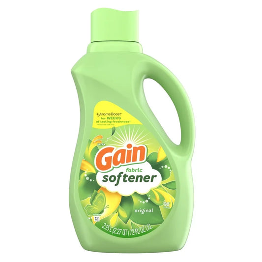 Gain Laundry Liquid Fabric Softener, Original Scent, 98 Loads, 72oz HE Compatible