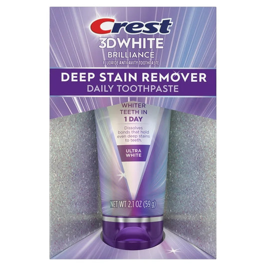 Crest 3DWhite Brilliance Deep Stain Remover Ultra White Toothpaste - 2.1oz