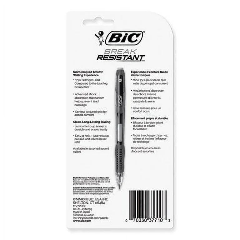 Lápiz mecánico resistente a roturas BIC, 0,7 mm, paquete de 2