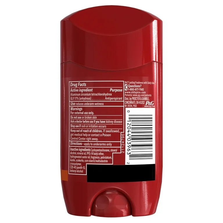 Old Spice Deodorant for Men, Invisible Solid, Antiperspirant Deodorant Stick for Men, Bearglove, 2.6 oz