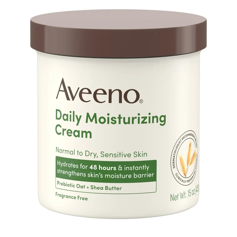 Aveeno Daily Moisturizing Body Cream Lotion for Normal, Dry, Sensitive Skin, 15 oz