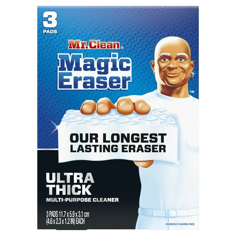 Mr. Clean Magic Eraser Ultra Thick All Purpose, Multi Surface Cleaner, Magic Eraser, 3ct