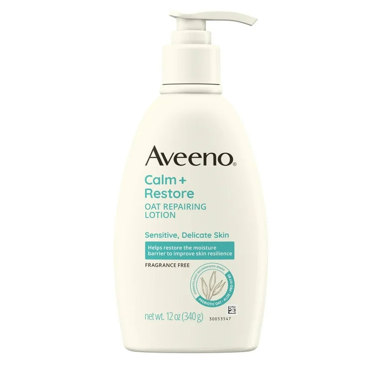 Aveeno Calm + Restore Body Lotion for Sensitive Skin, 12 oz