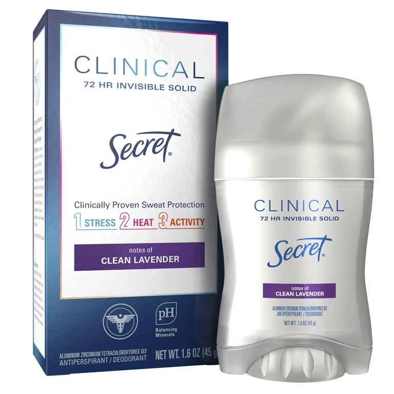 Secret Clinical Strength Invisible Solid Antiperspirant and Deodorant for Women - 1.6oz (click for options)