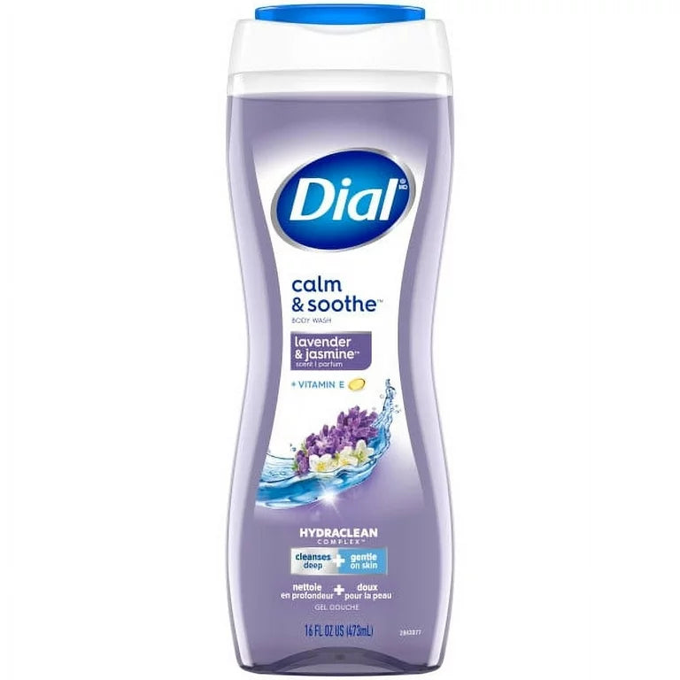 Gel de baño Dial, calmante y relajante, aroma a lavanda y jazmín, 16 fl oz