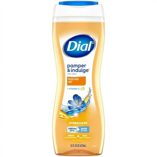 Gel de baño Dial Pamper &amp; Indulge con aceite de marula, 16 fl oz