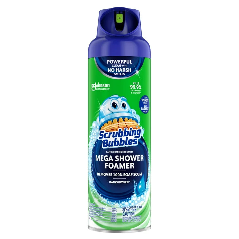 Scrubbing Bubbles Mega Shower Foamer Aerosol, Rainshower Scent, 20 oz