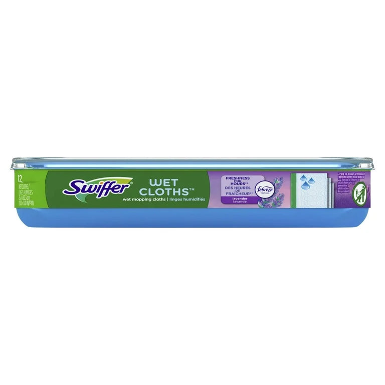 Swiffer Sweep + Mop, Wet Pads Refill, Floor Cleaner, Cleaning Cloths, Lavender (click for size options)