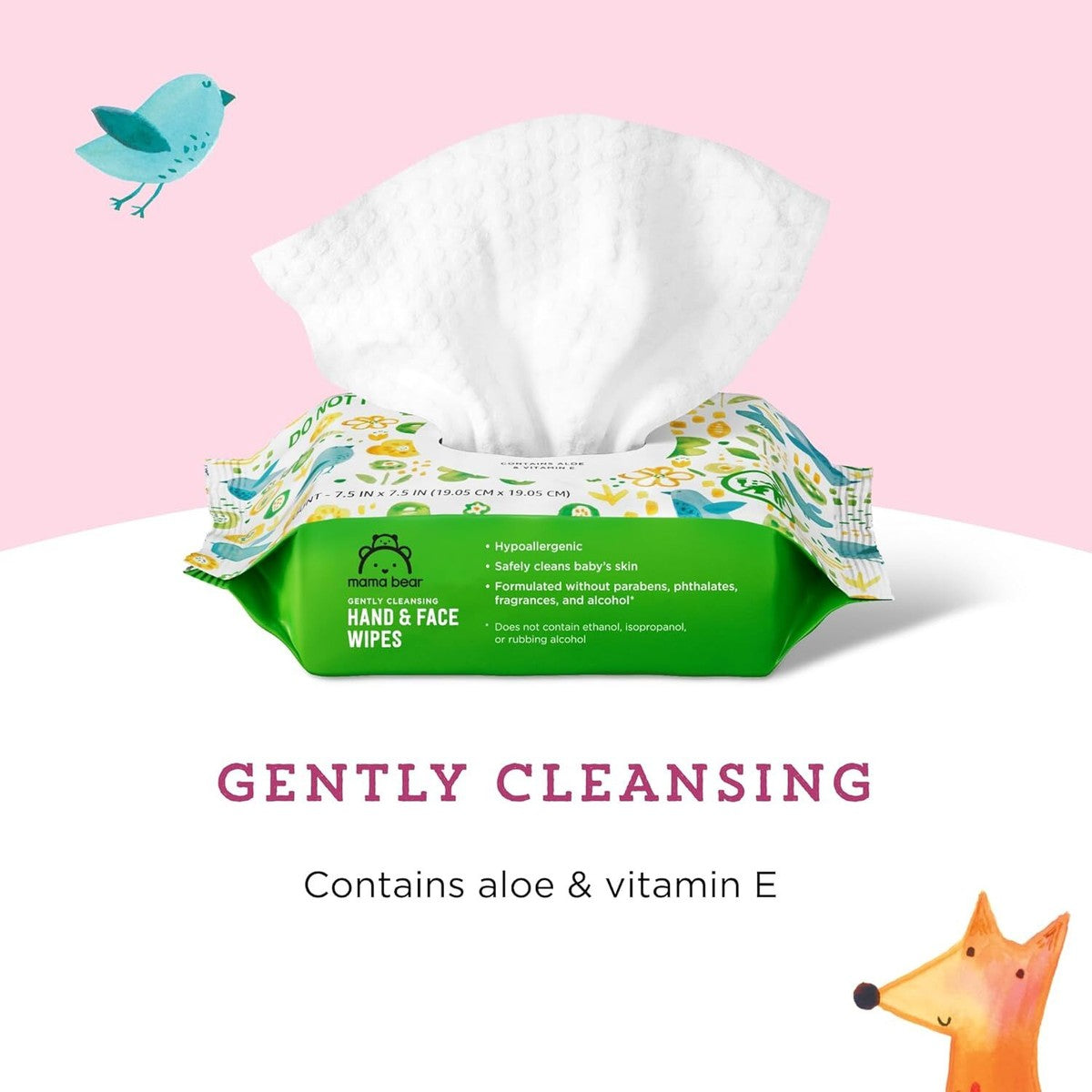 Mama Bear Hand & Face Baby Wipes 20ct Pack