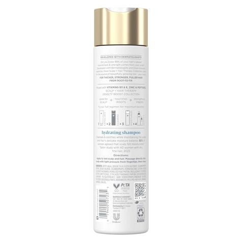 Champú hidratante Dove Beauty Density Boost para el cuero cabelludo y el cabello seco y dañado - 9,25 oz