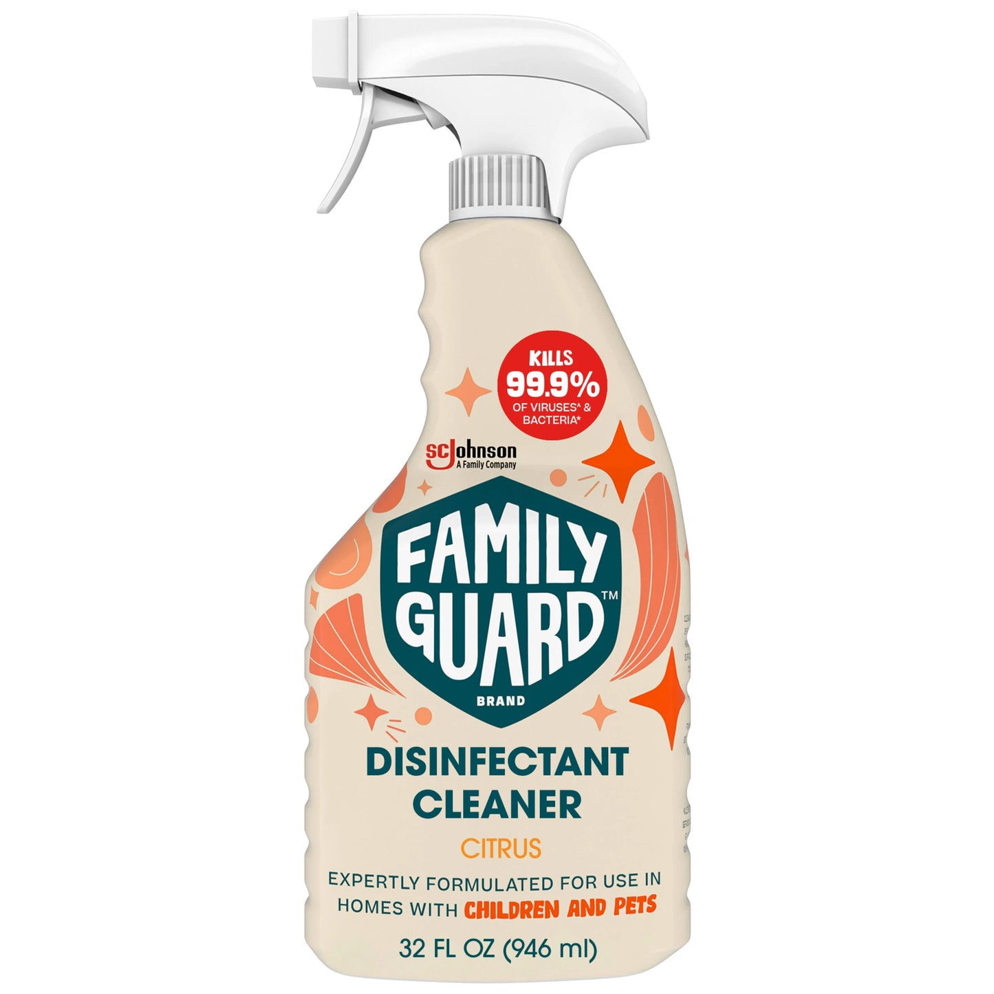 Limpiador desinfectante Family Guard - 32 oz (haga clic para ver las opciones de aroma)