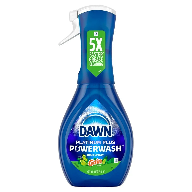 Limpiador en aerosol para platos Dawn Platinum Plus Powerwash con aroma a Gain, 16 fl oz