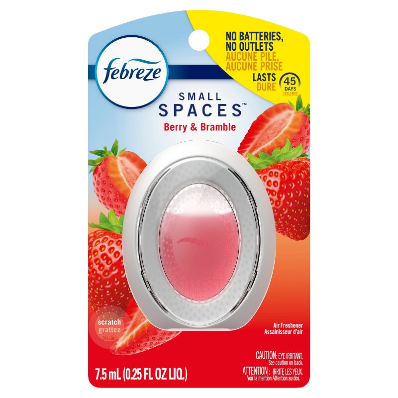 Ambientador Febreze para espacios pequeños, sabor a frutos del bosque y zarzamora, 1 unidad