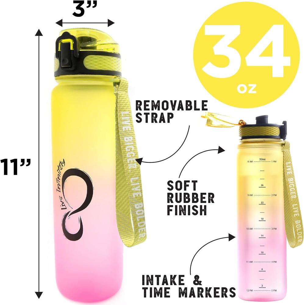 Botellas deportivas Live Infinitely de 34 oz. Haga clic para ver las opciones de color