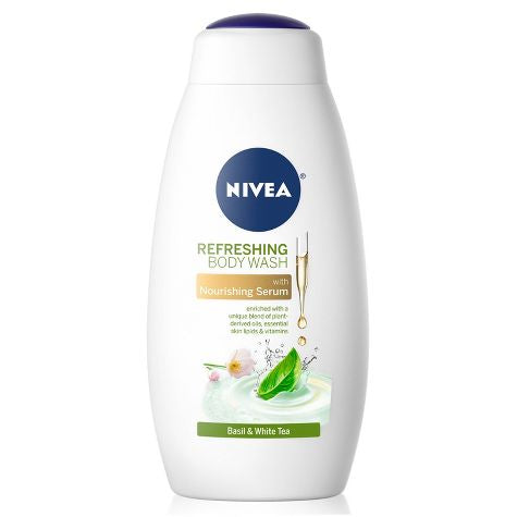 Gel de baño refrescante Nivea Basil and White Tea para piel seca - 20 fl oz