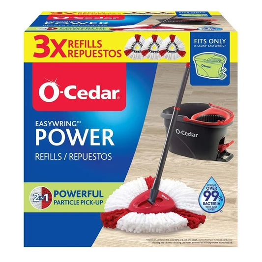 O-Cedar EasyWring Mop Refills, 3 pk