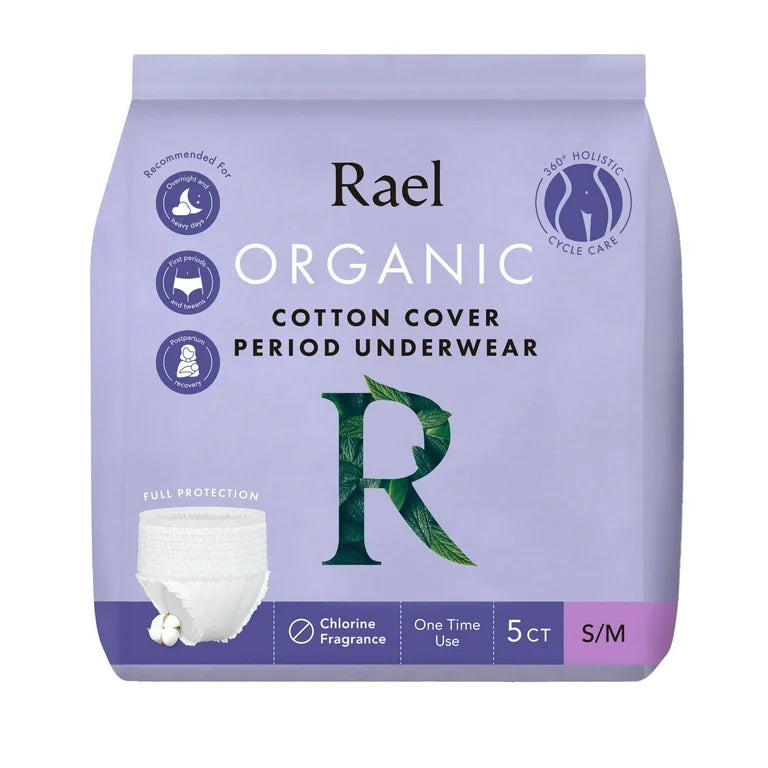 Rael Organic Cotton Disposable Period Underwear, for Heavy Flows (click for size options)